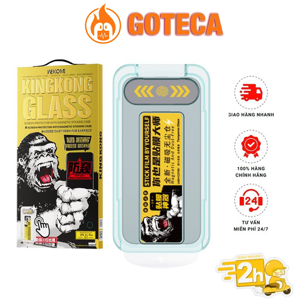 Cường Lực KingKong Chống Nhìn Trộm WTP-057 cho iPhone 16 pro max 16e 15 pro max 14Promax 13 Pro Max 12 11 Xr